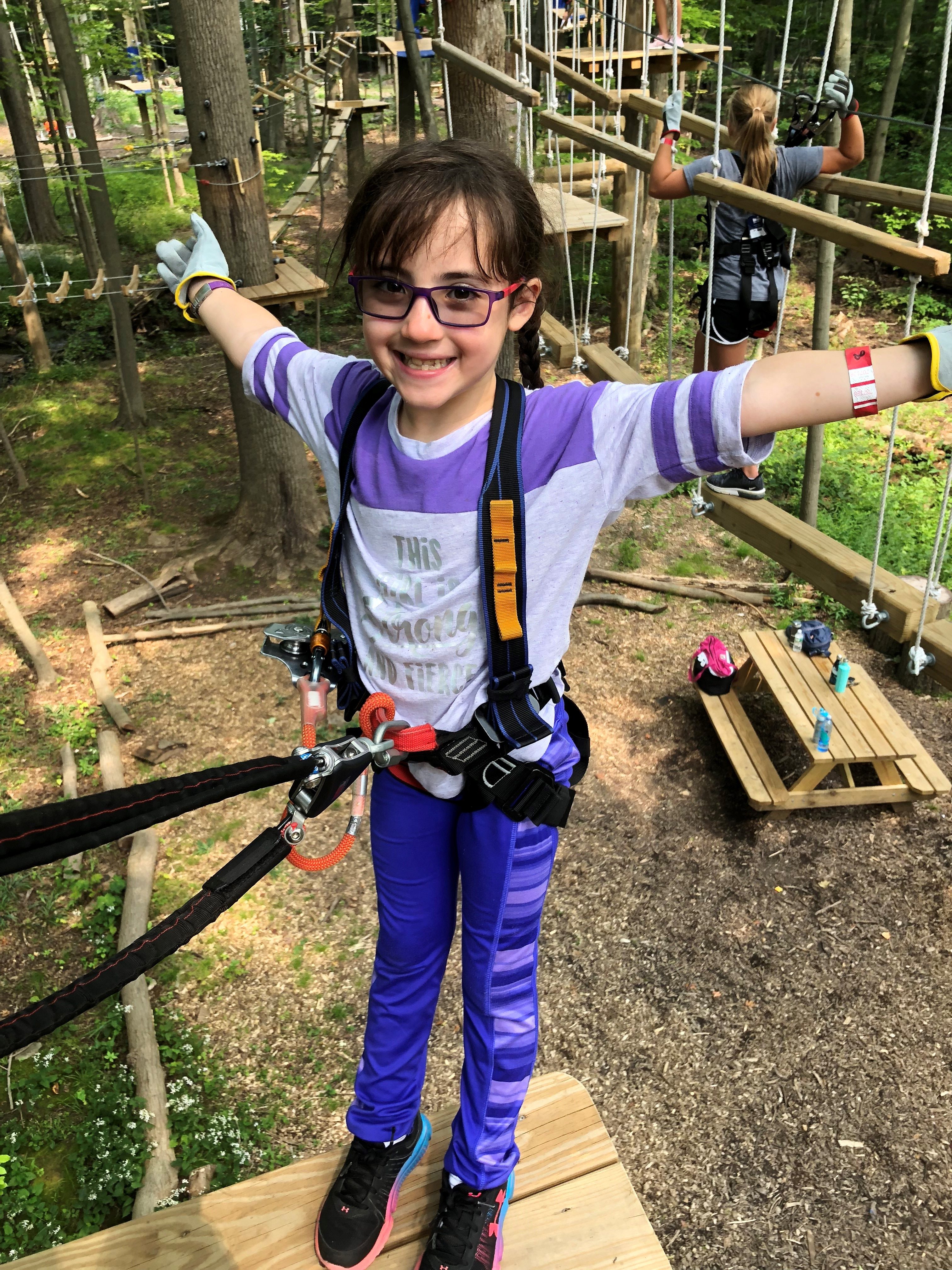 8 year old loves the zip line