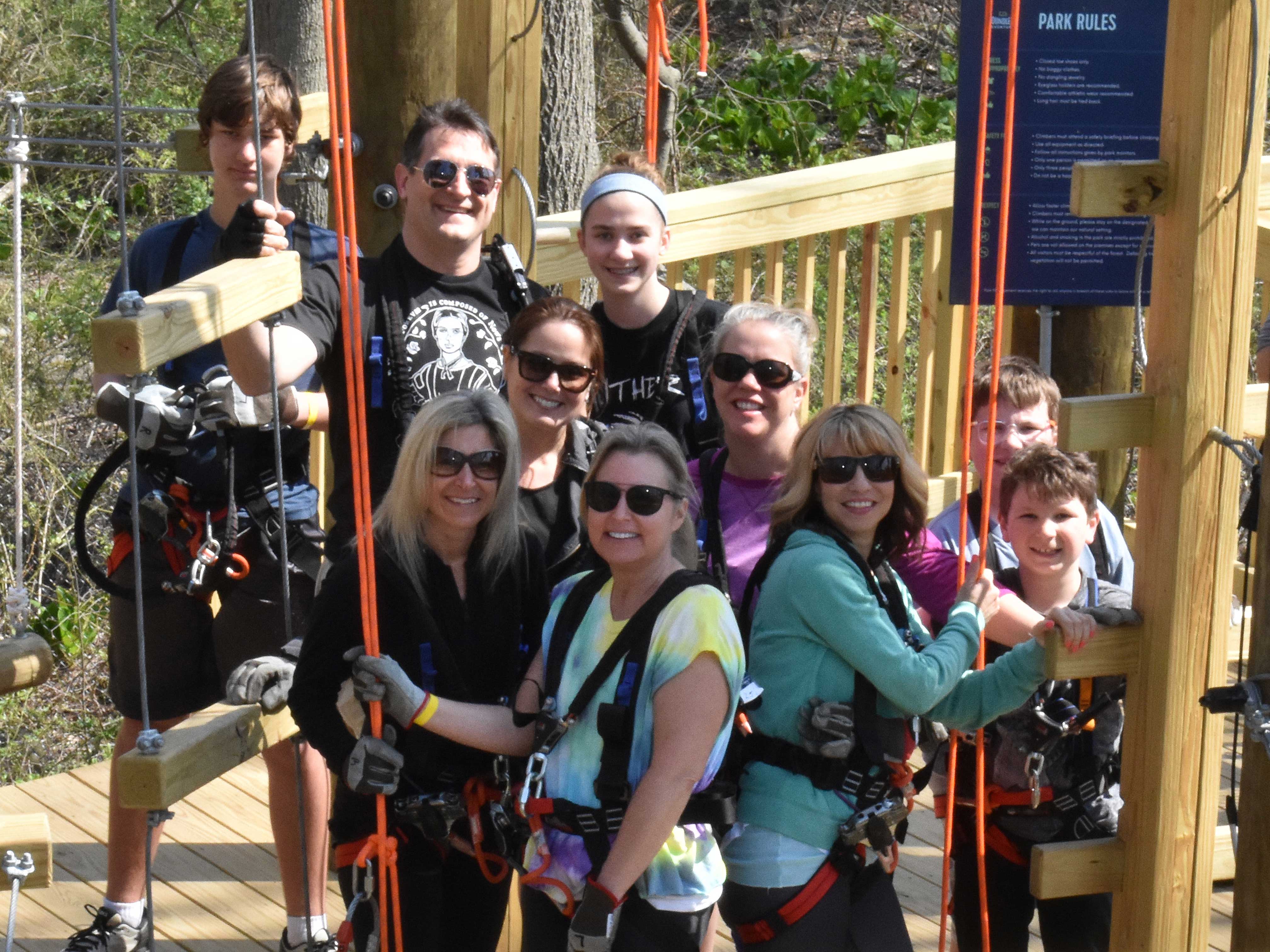 Fundraiser at an Aerial Adventure Course