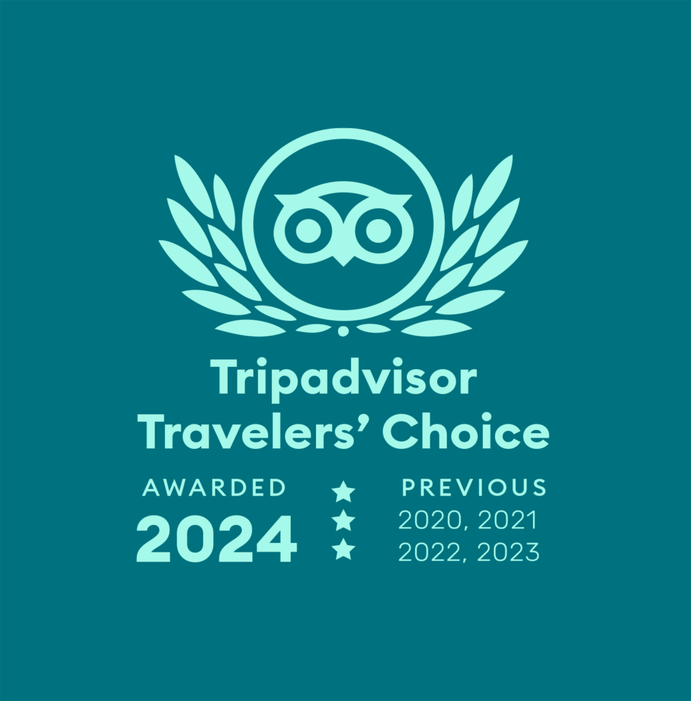 Tripadvisor Travelers' Choice Award 2024 goes to Boundless Adventures. Previous years won: 2020, 2021, 2022, 2023