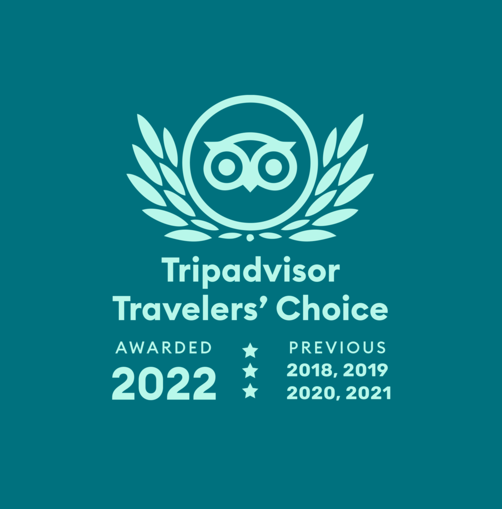 Tripadvisor Travelers' Choice Award 2022 goes to Boundless Adventures. Previous years won: 2018, 2019, 2020, 2021