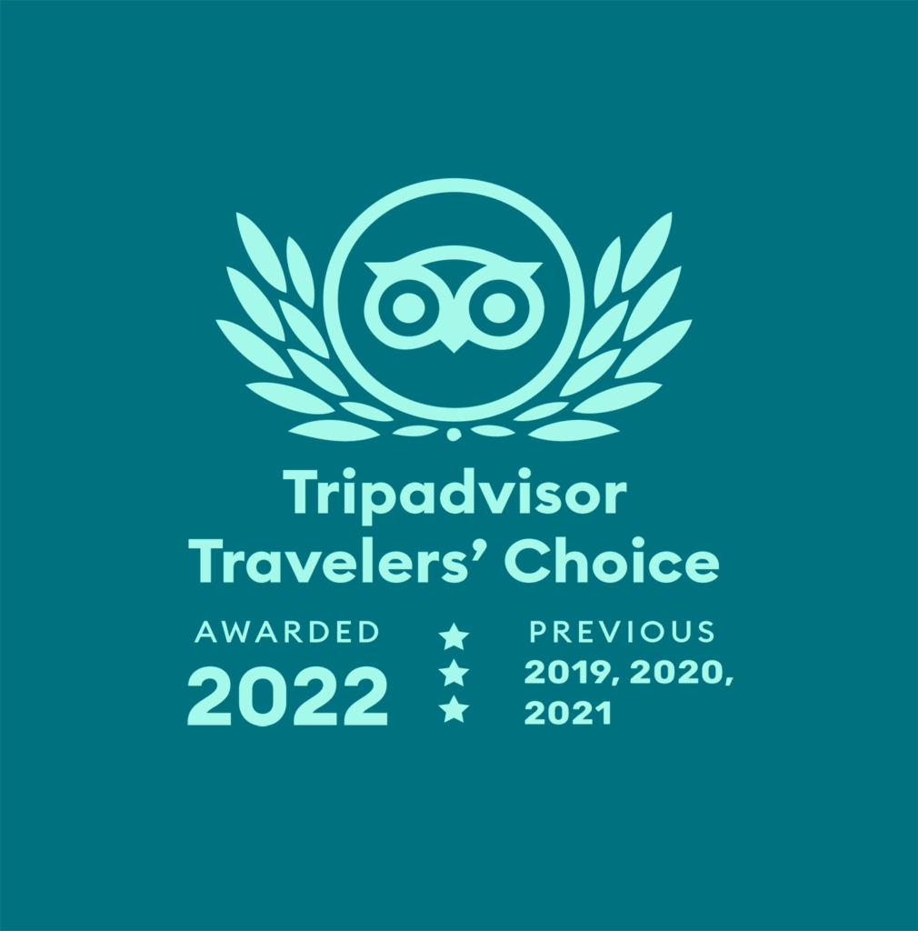 Tripadvisor Travelers' Choice Award 2022 goes to Boundless Adventures. Previous years won: 2019, 2020, 2021