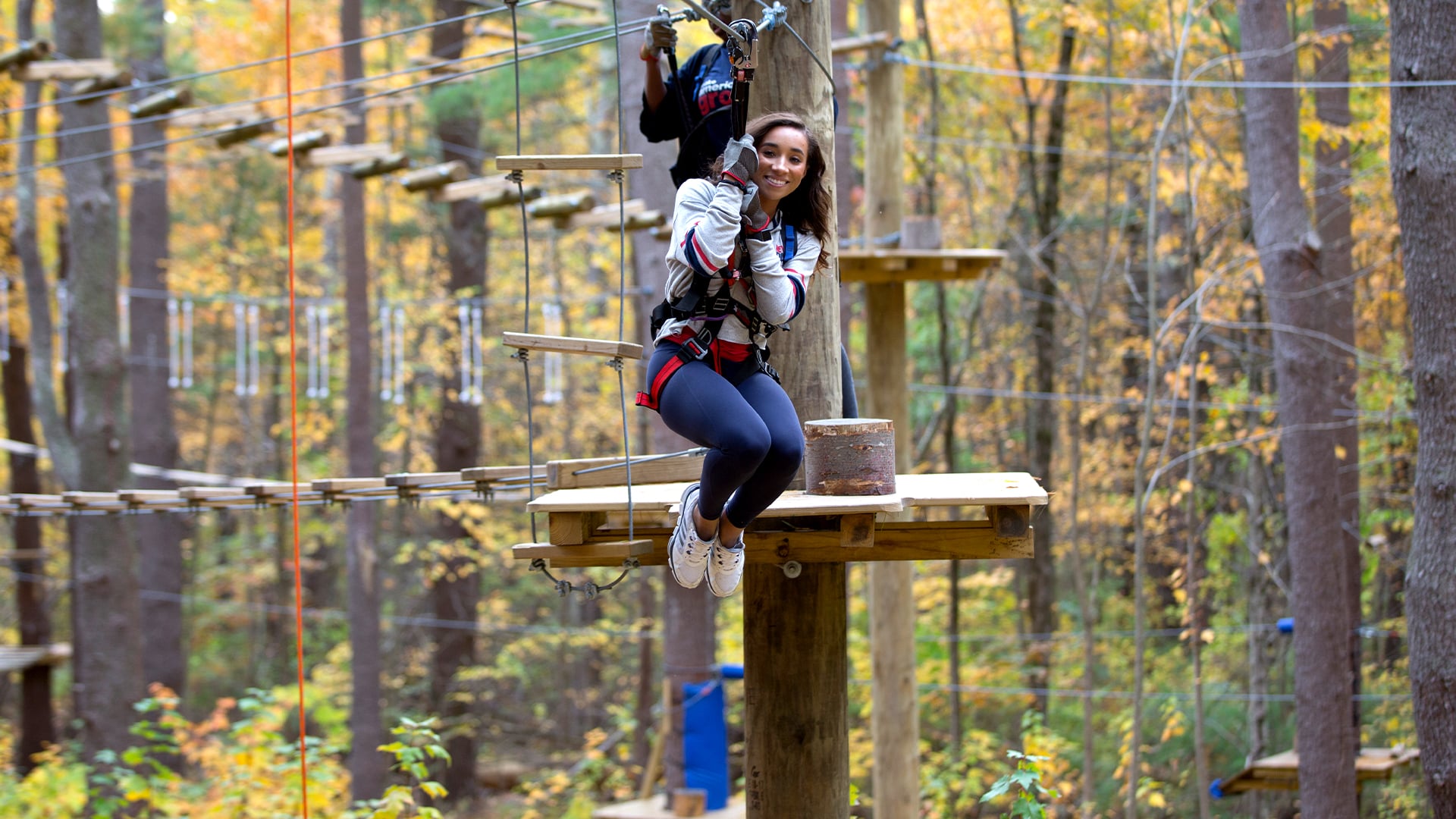 Birthday parties ziplining with friends